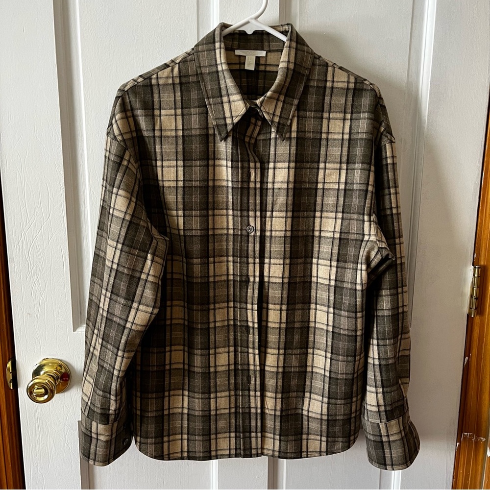 COS Wool Flannel Button Down Shirt